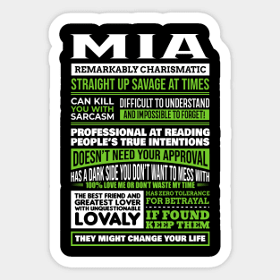 Mia Sticker